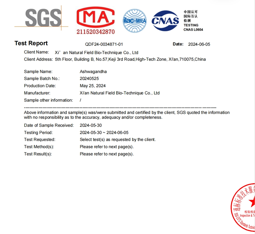 Ashwagandha Extract Withanolides
