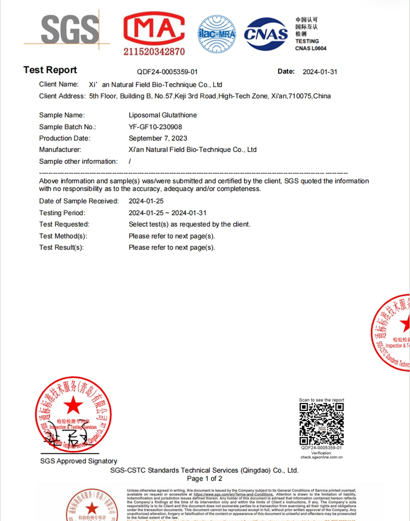 Liposomal L Glutathione